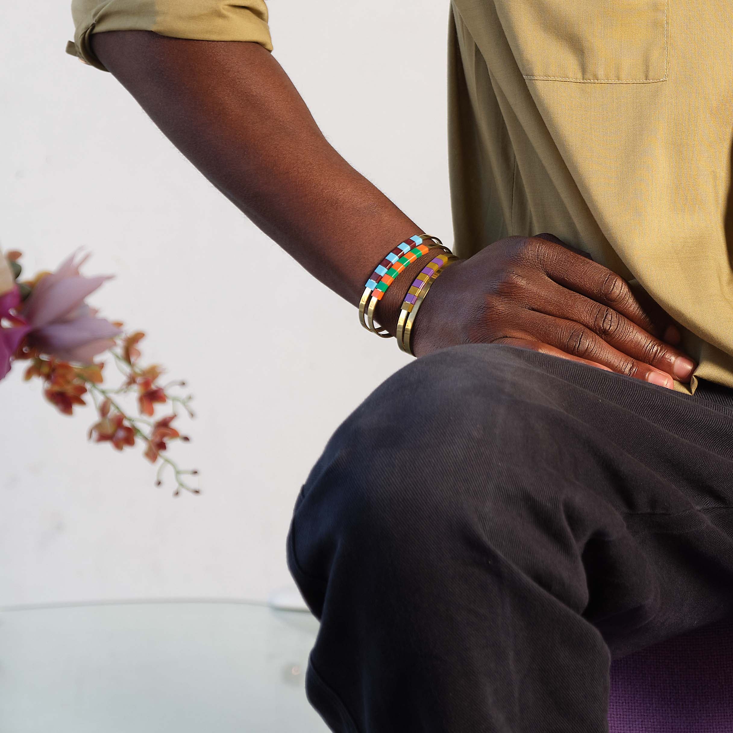 BAEKKE Brass Bracelet - EGGPLANT