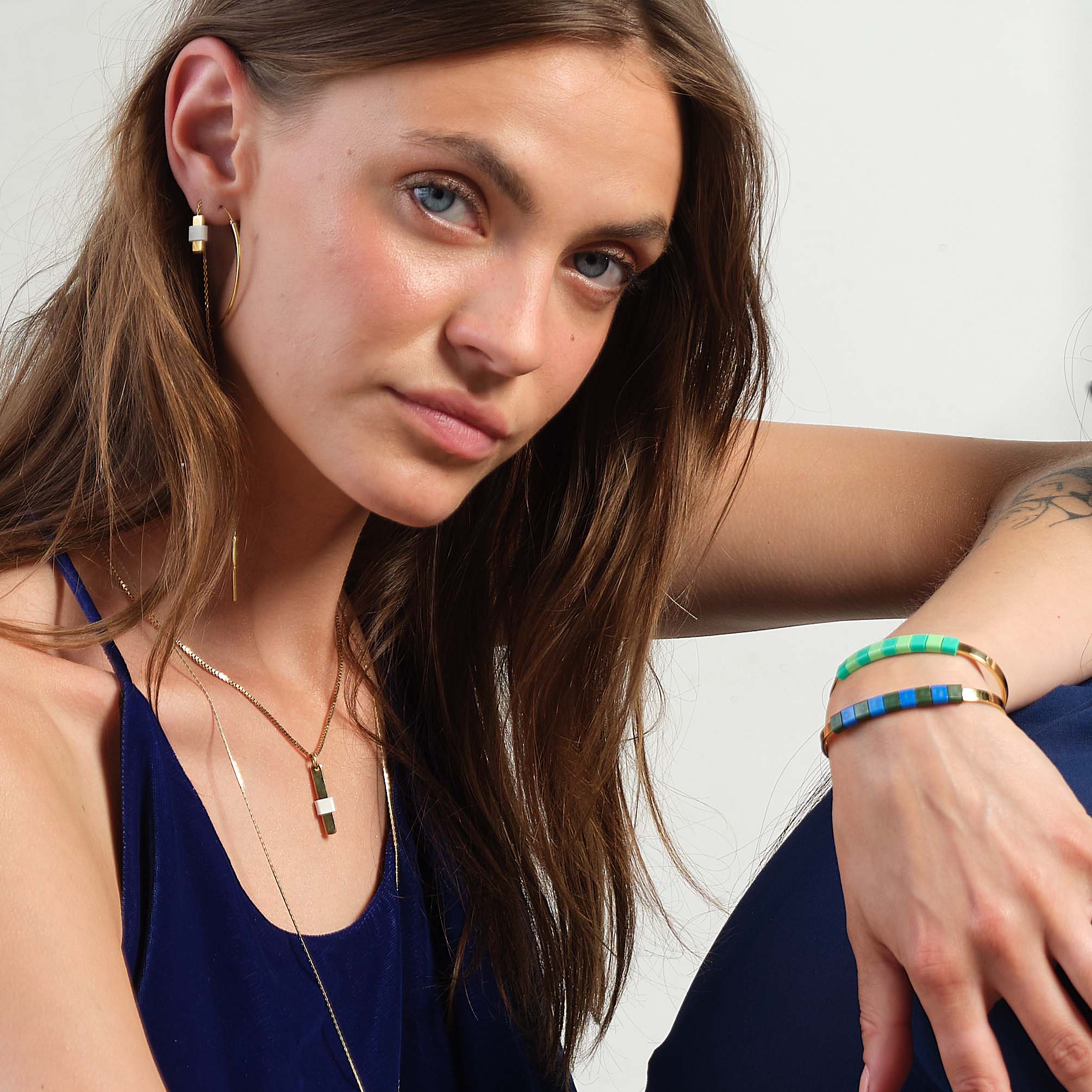 BAEKKE Brass Bracelet - CLEAR WATER