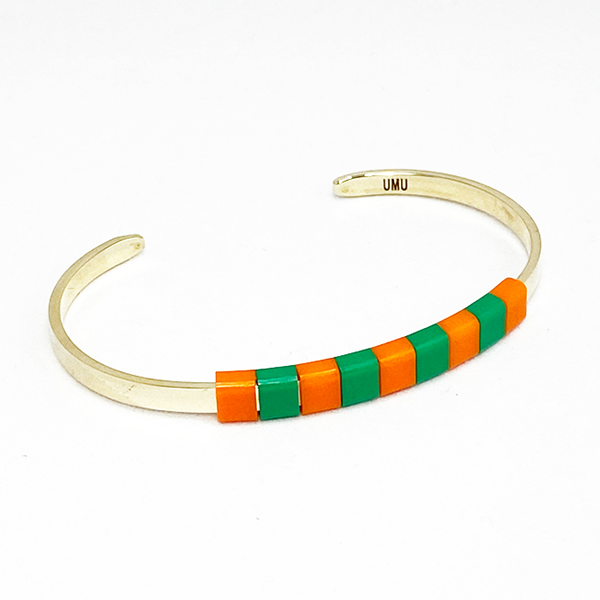 BAEKKE Brass Bracelet - GREEN ORANGE
